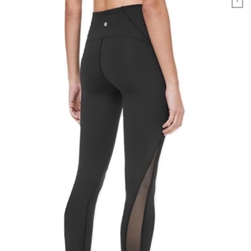 lululemon 25” leggings with mesh panel